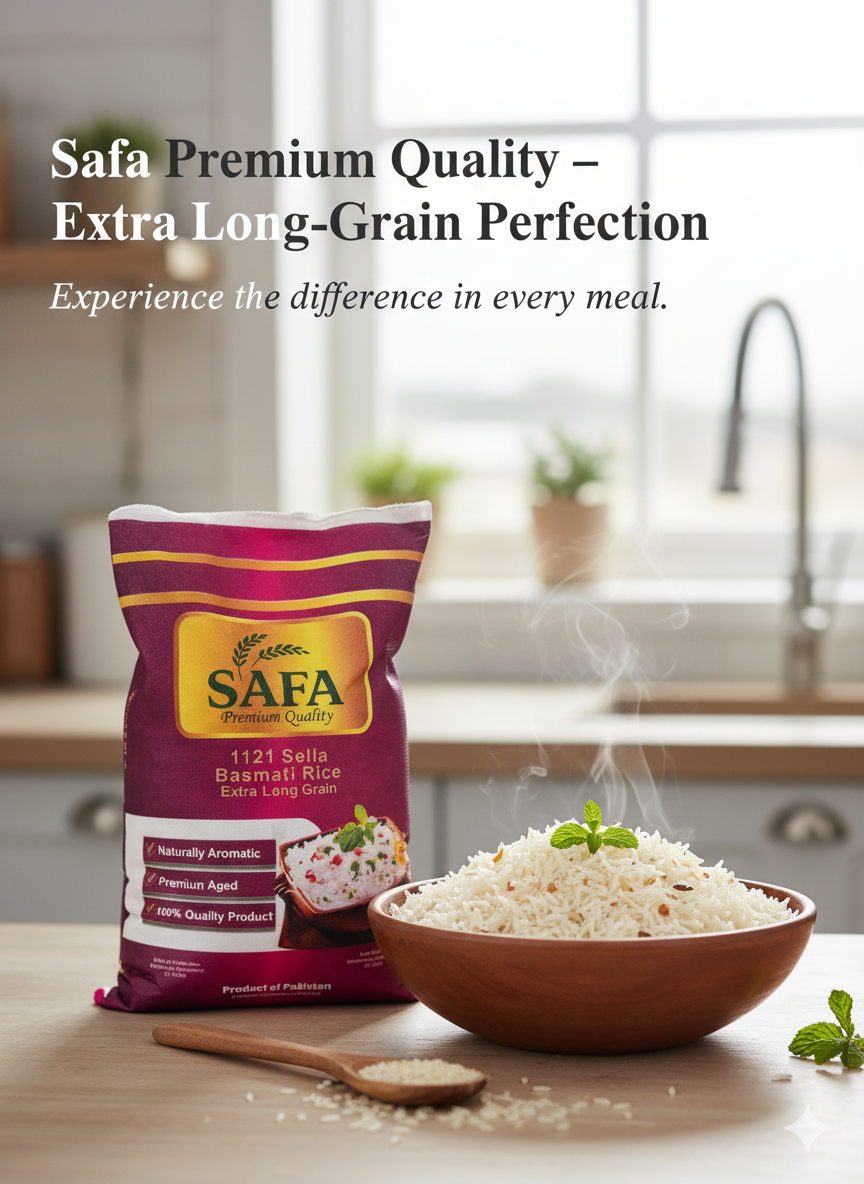 Safa Premium Sella Basmati-Reis 🍚 15-kg Familien-Vorteilspaket